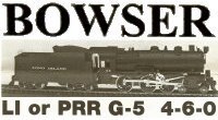 Bowser 4-6-0 G- Ten Wheeler Instructions
