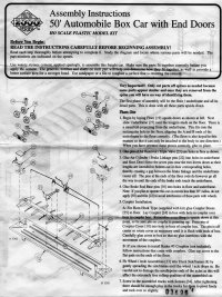 Proto 2000 50' Automobile Box Car Instructions