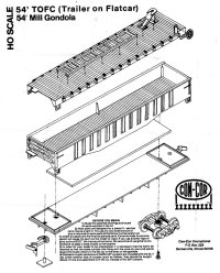 Con-Cor 54' Mill Gondola and 54 TOFC Flatcar