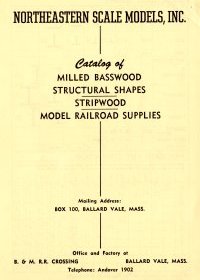 Northeastern Scale Models Catalog 1953