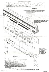 Walthers Passenger Car Super Detailing Instructions